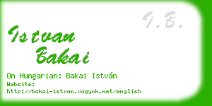 istvan bakai business card